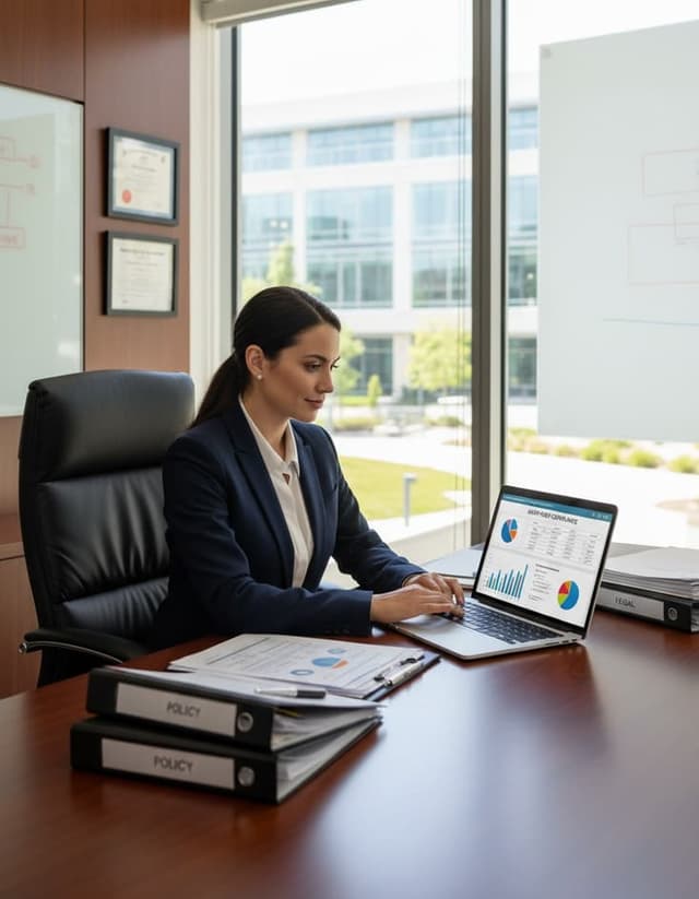 Office worker at laptop